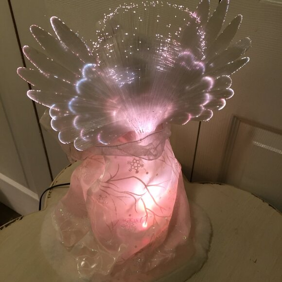 12" Target Fiber Optic Angel TREE TOPPER Color Changing Wings BEAUTIFUL & CLEAN! - Picture 6 of 12